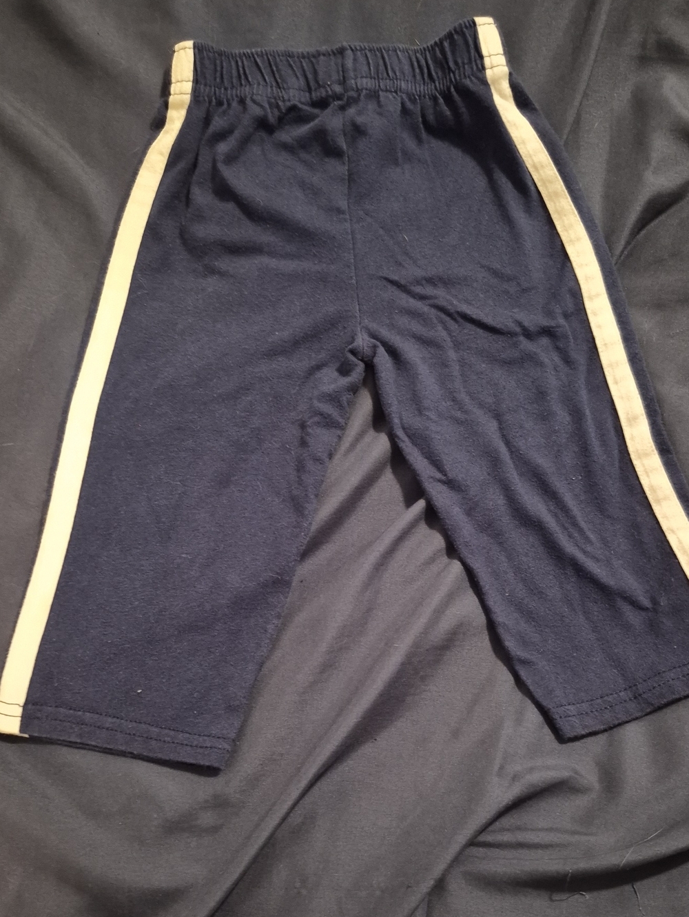 Garanimals Navy Blue Sweatpants with Cream Side Stripes